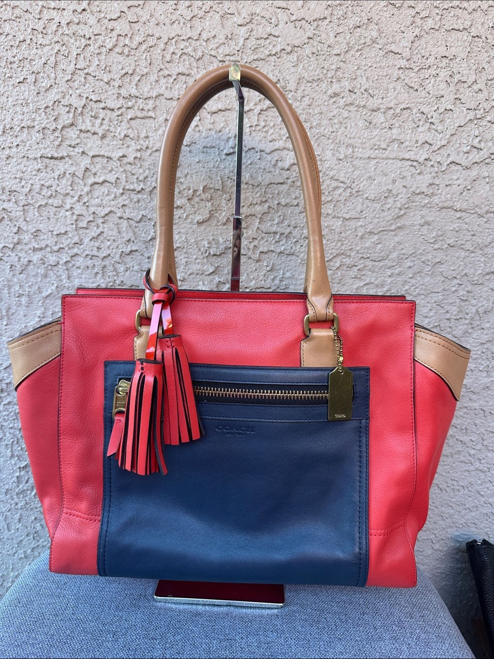 COACH Legacy Colorblock Leather shoulder bag